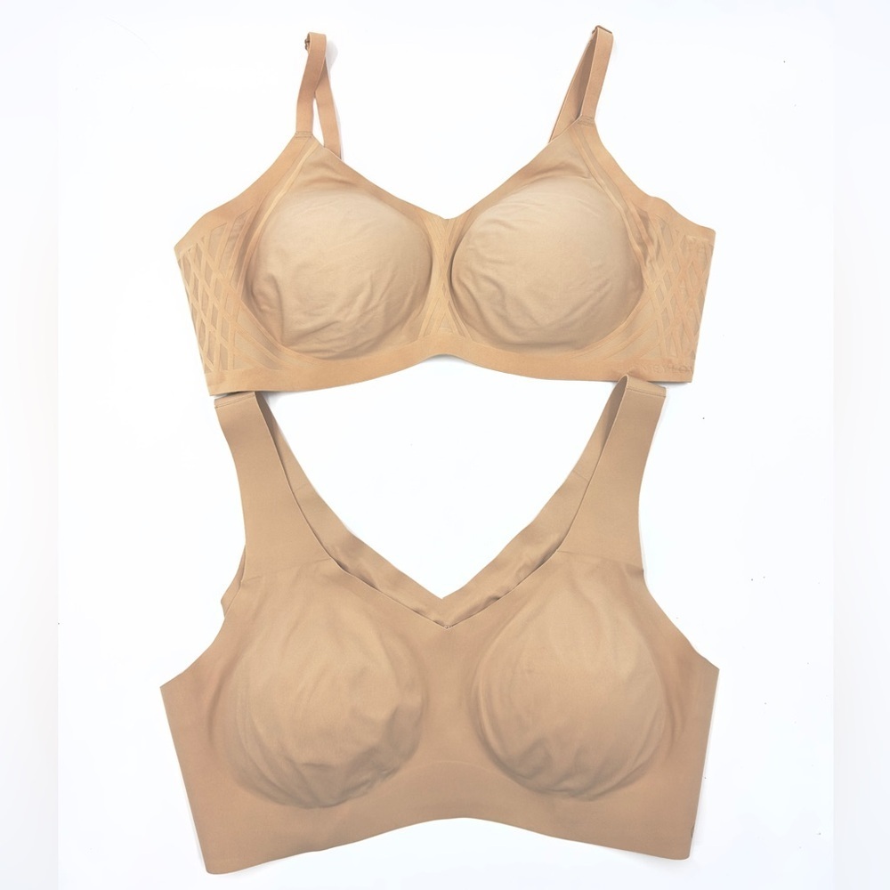 Honeylove Bra Lot Womens 3X Silhouette V-Neck Wireless Smoothing Comfy Stretch